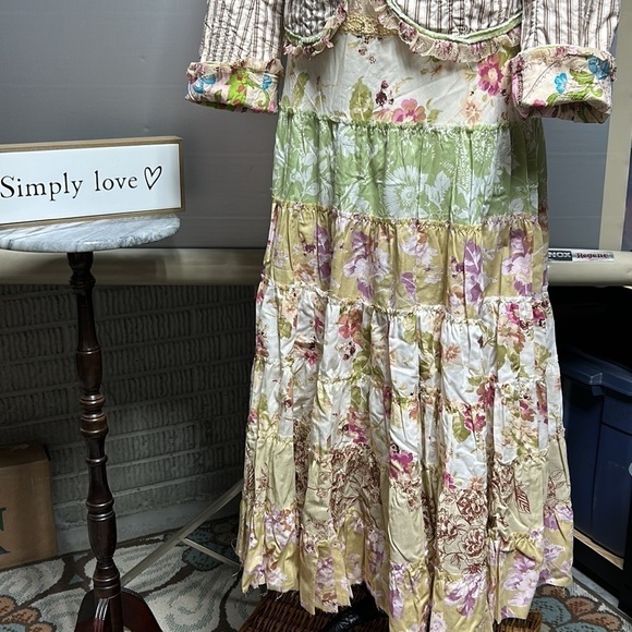 jacket/maxi skirt vintage Victorian boho NWT quilted jacket Loveshack fancy XS - Picture 3 of 17